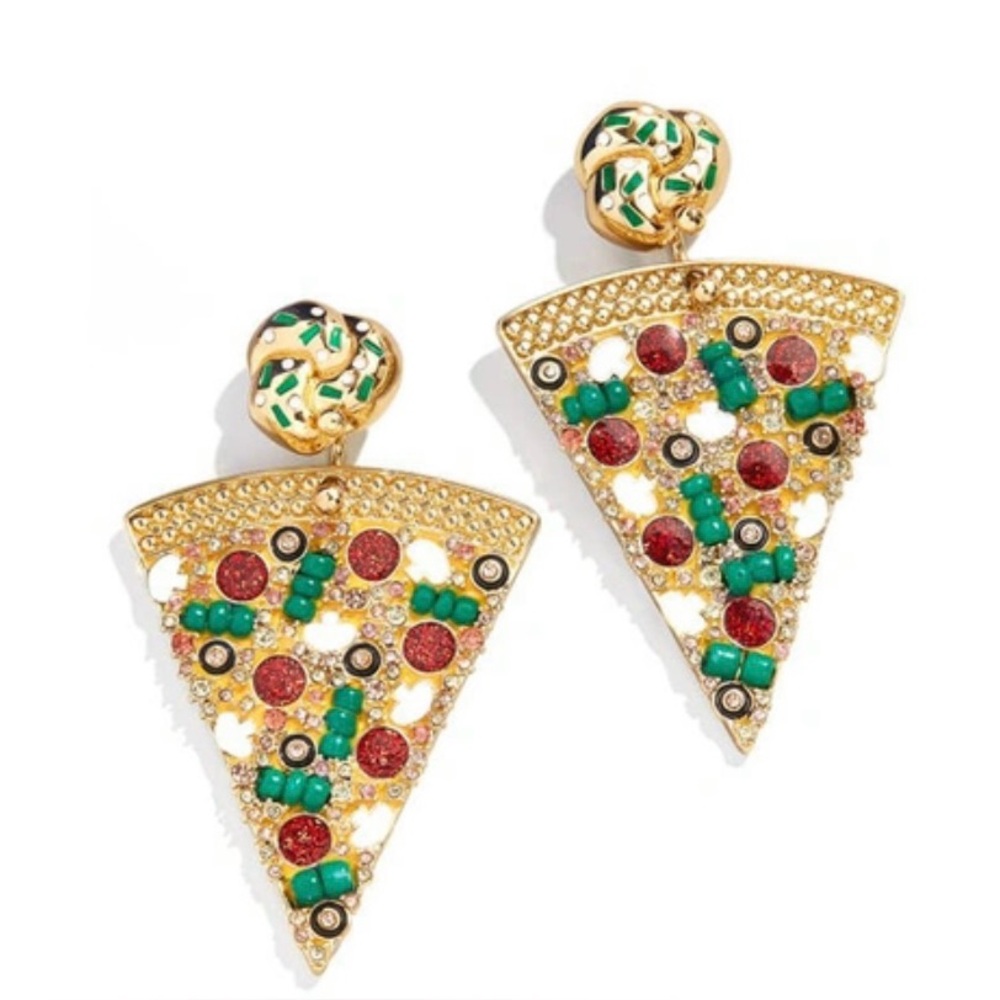 Bauble Bar Cheese the Day Pizza Earrings